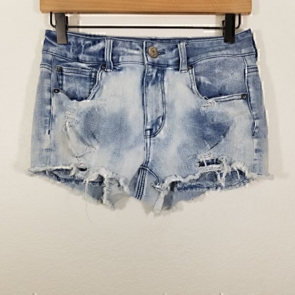 American Eagle Acid Wash Hi-Rise Shortie Size 2